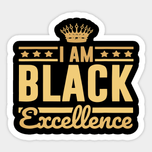 I Am Black Excellence Sticker